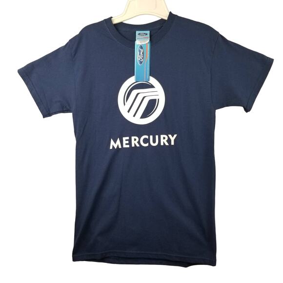 Men's Ford Mercury Size Small Blue New Short Sleeve T-Shirt - Picture 1 of 6